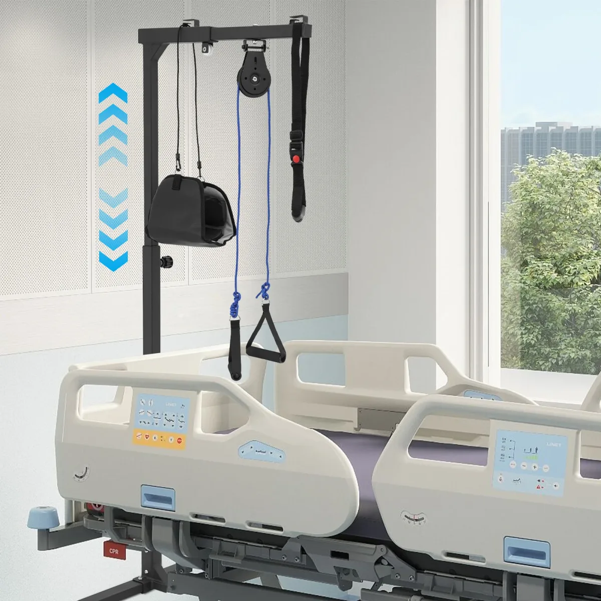 Cadre de maintien réglable en acier pour se lever