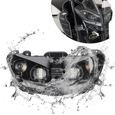Carénage supérieur de moto avec phare noir – image 2