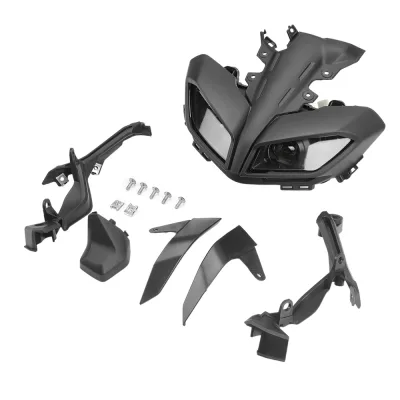 Carénage supérieur de moto avec phare noir – image 3