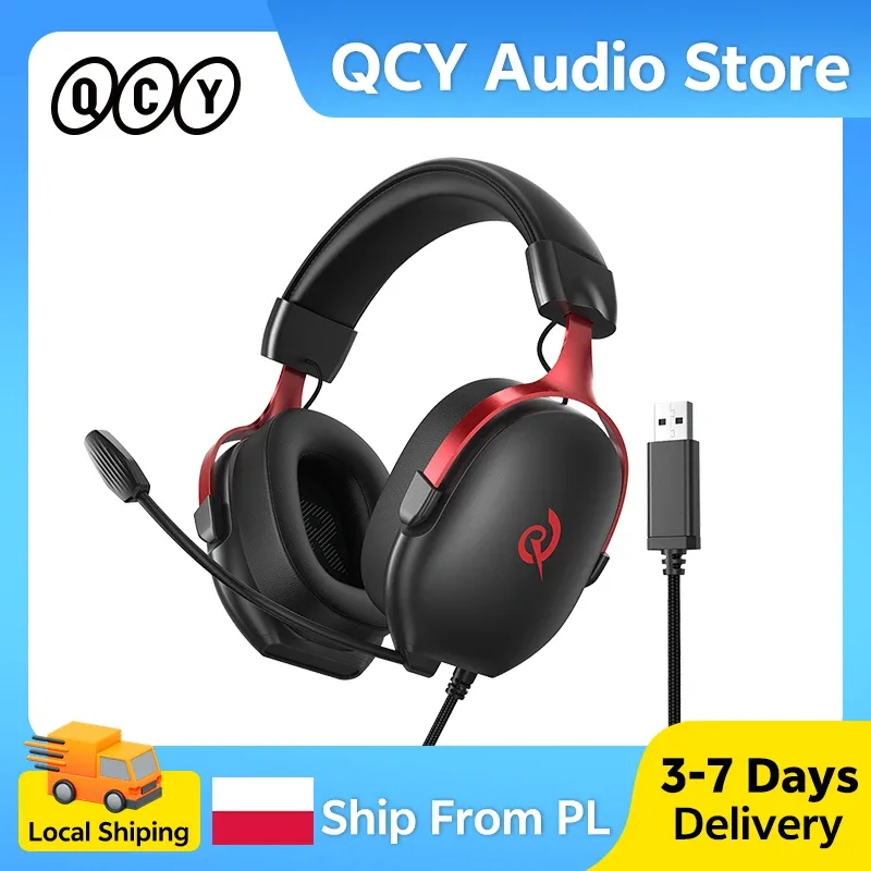 Casque de jeu filaire USB-A, son surround 7.1