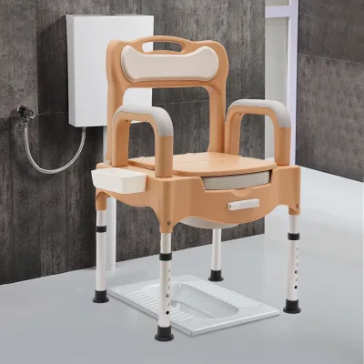 Chaise de toilette réglable kaki pour chevet