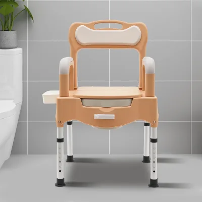 Chaise de toilette réglable kaki pour chevet – image 2