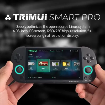 Console de jeu portable rétro, écran IPS 4,96 pouces – image 2