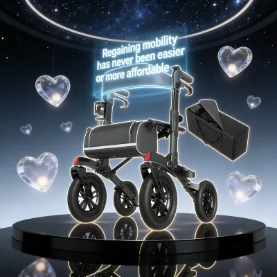 Déambulateur pliable à poignée réglable – image 2