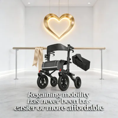 Déambulateur pliable à poignée réglable – image 3