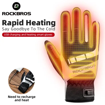 Gants de vélo d'hiver chauffants en microfibre – image 2
