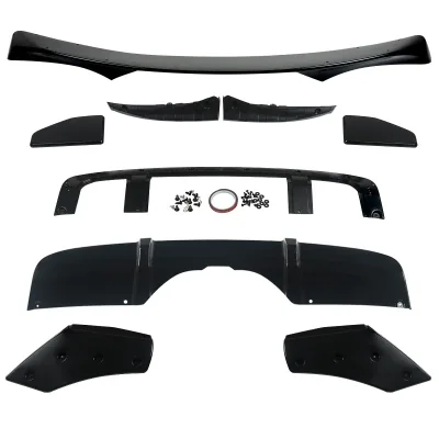 Kit aérodynamique avant et arrière noir brillant – image 2