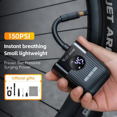 Pompe à vélo électrique portable 150 PSI – image 2