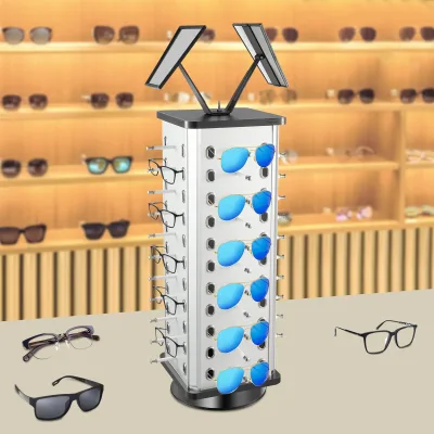 Présentoir rotatif pour 44 paires de lunettes