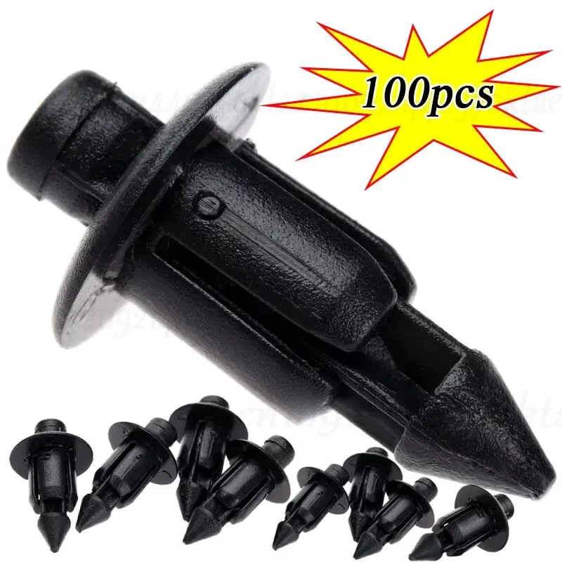 Rivets plastique noirs 6 mm pour carénage