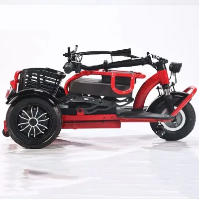 Trottinette électrique pliable à 3 roues avec panier – image 3